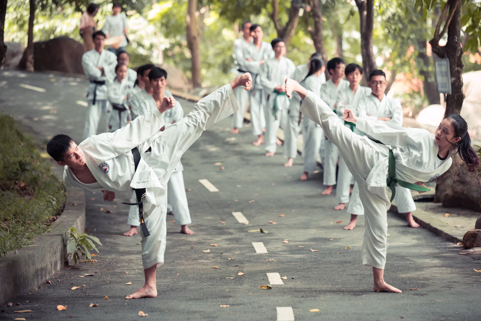 Karate sparring